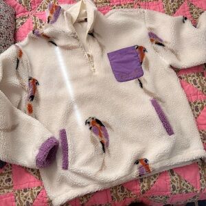 Taylor Swift Speak Now Taylor’s Version Koi Fish Quarter Zip Sherpa Jacket XL